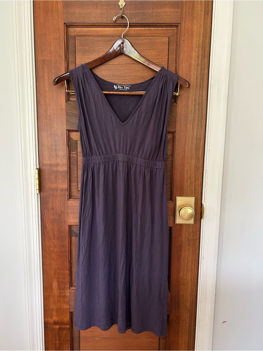 Victoria’s Secret Built-In Bra Top V-Neck Sleeveless Midi Dress Deep Plum Small